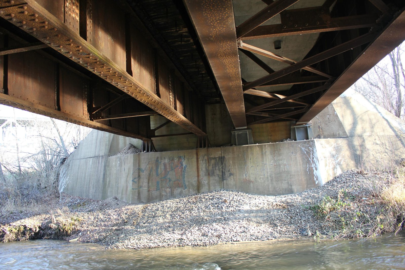Under bridge